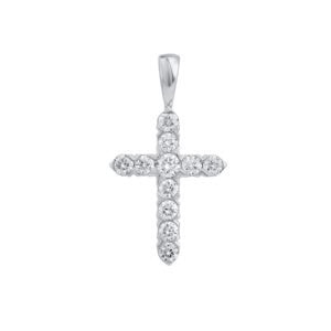 0.35 karato auksinis kryželis su deimantais „The Vogue“