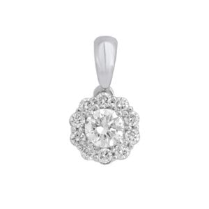 0.16 ct white gold diamond pendant “The Charm”