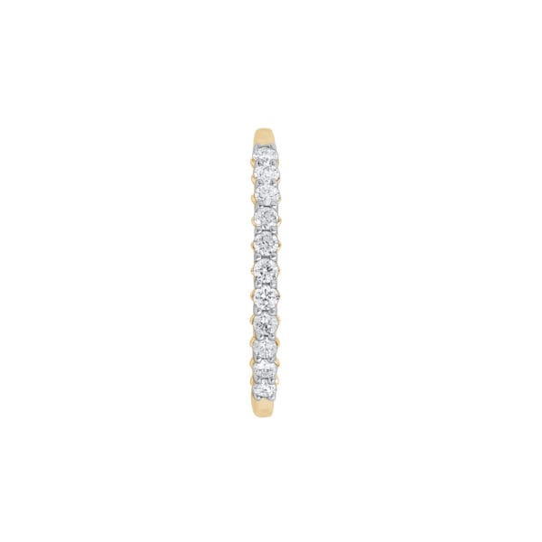 Golden Elegance Diamond Band Gold Ring - vertical view