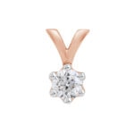 0.30 ct rose gold diamond pendant “The Accent”