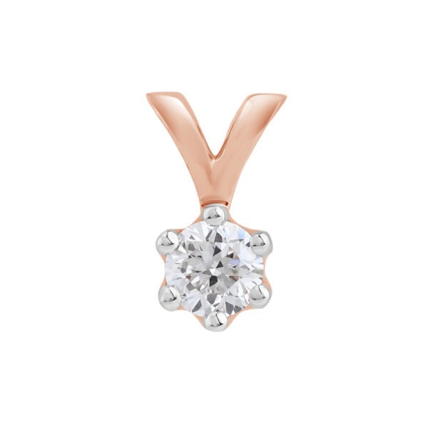 0.30 ct rose gold diamond pendant “The Accent”