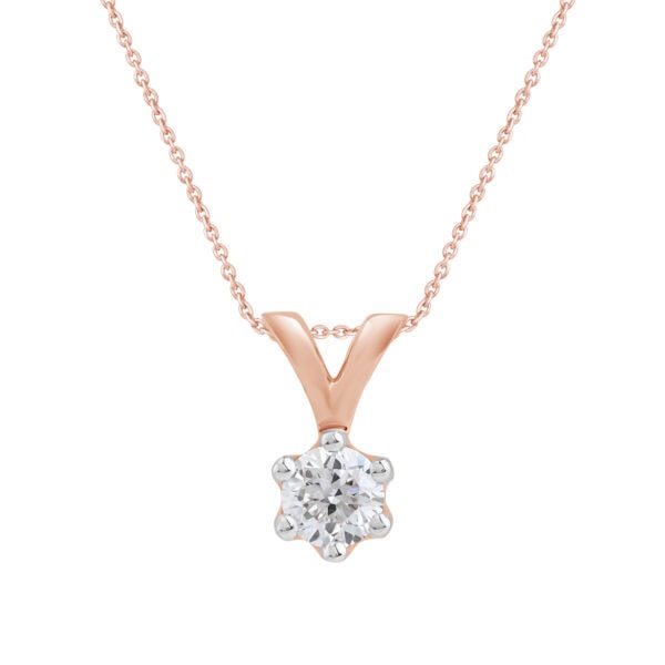 0.30 ct rose gold diamond pendant “The Accent” - Image 4