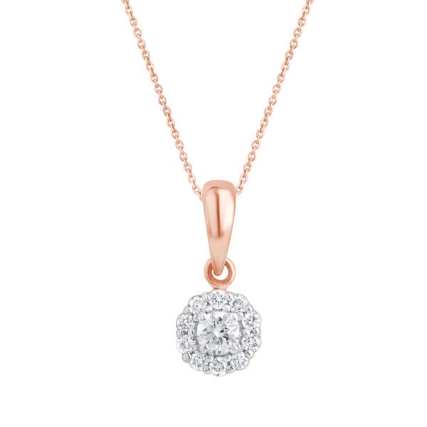 0.28 ct rose gold diamond pendant “The Charm” - Image 4