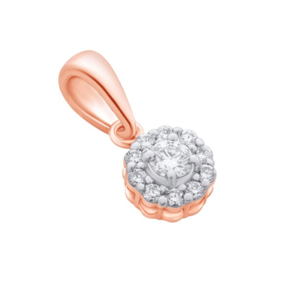 0.28 ct rose gold diamond pendant “The Charm” - Image 3