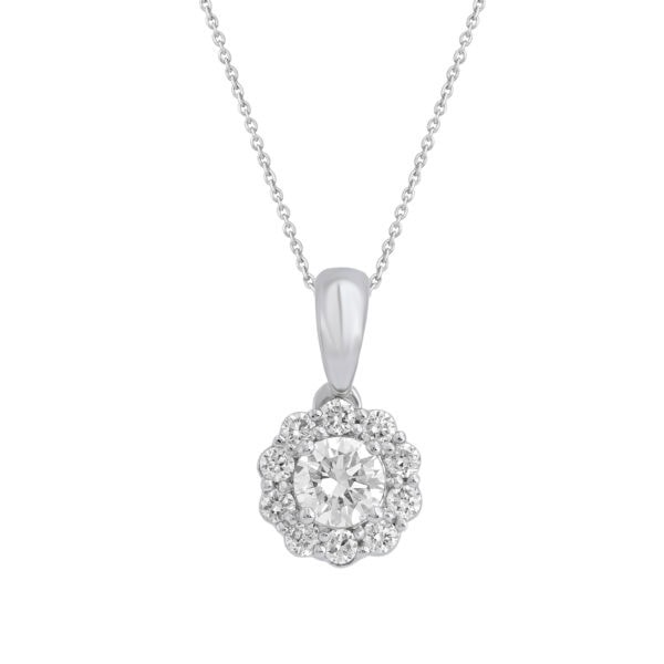 0.16 ct white gold diamond pendant “The Charm” - Image 3