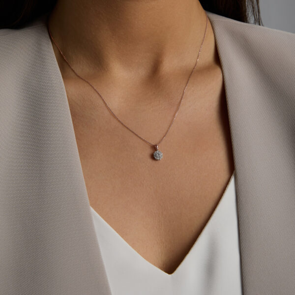 0.28 ct rose gold diamond pendant “The Charm” - Image 2