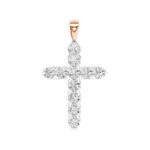 0.75 Carat diamond cross pendant "The Vogue"