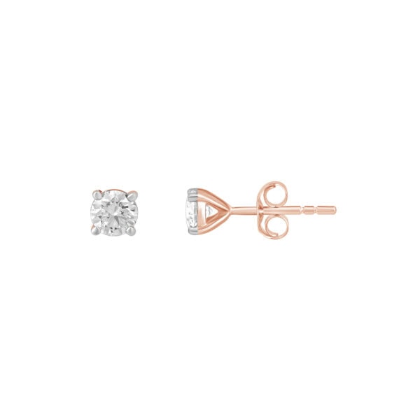 0.66 ct rose gold diamond earrings “The Iconic” - Image 3