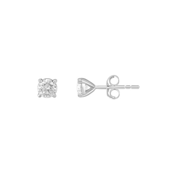 0.72 ct white gold diamond earrings “The Iconic” - Image 4