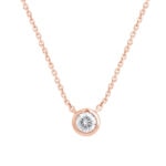 0.16 ct rose gold diamond necklace “The Pulse”