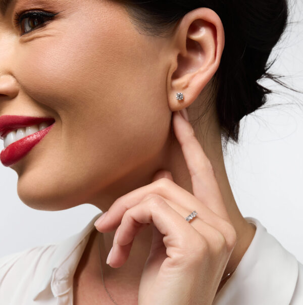 0.72 ct white gold diamond earrings “The Iconic” - Image 2