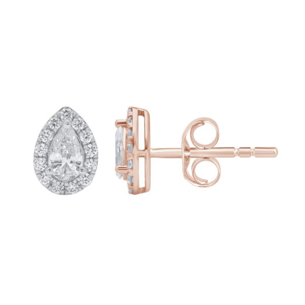 0.47 ct rose gold diamond earrings “The Unique” - Image 5