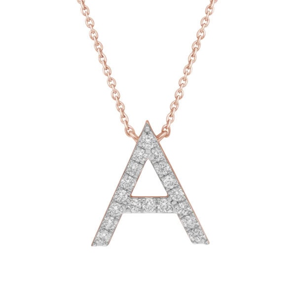 0.28 ct diamond letter necklace “The You”