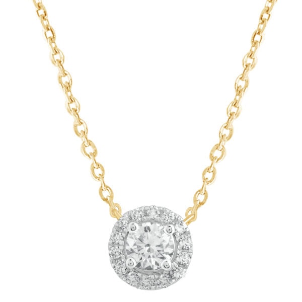0.32 ct yellow gold diamond necklace “The Allure”