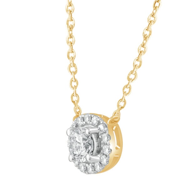 0.32 ct yellow gold diamond necklace “The Allure” - Image 2