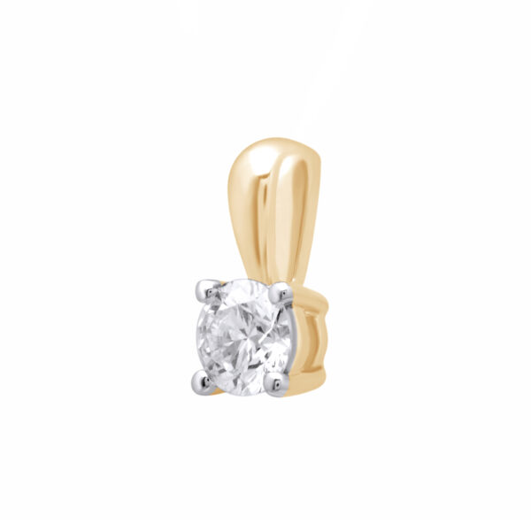 0.26 ct yellow gold diamond pendant “The Iconic” - Image 3