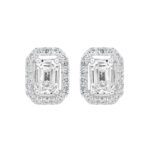 1.20 ct white gold diamond earrings “The Emerald”
