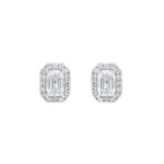 0.81 ct white gold diamond earrings “The Emerald”