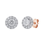 0.96 karato raudono aukso auskarai su deimantais „The Allure“