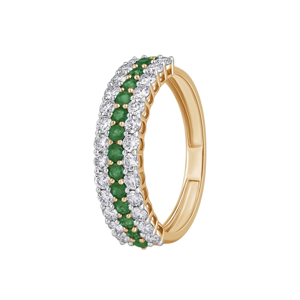 1.12 karato žiedas su smaragdu ir deimantais „The Émeraude“