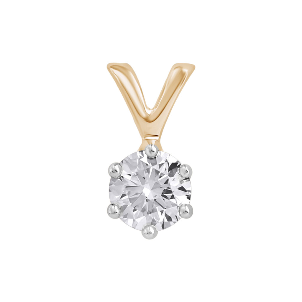 0.32 karato geltono aukso pakabukas su deimantu „The Accent“