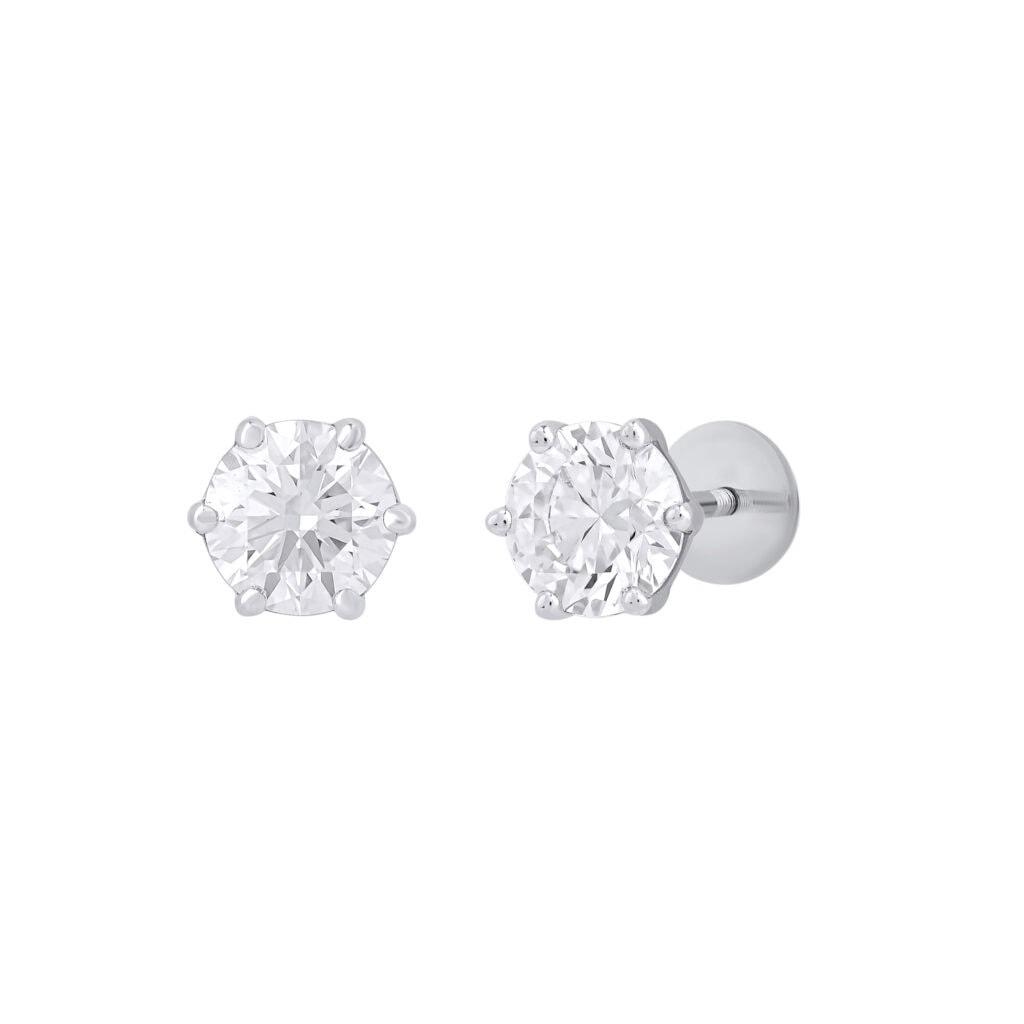1.09 ct white gold diamond earrings “The Accent”