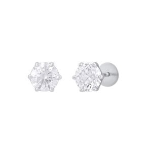 1.09 ct white gold diamond earrings “The Accent”