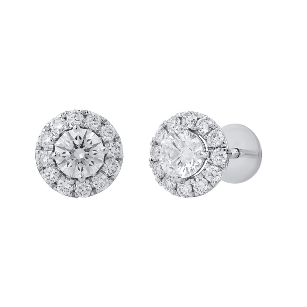 0.98 ct white gold diamond earrings “The Allure”