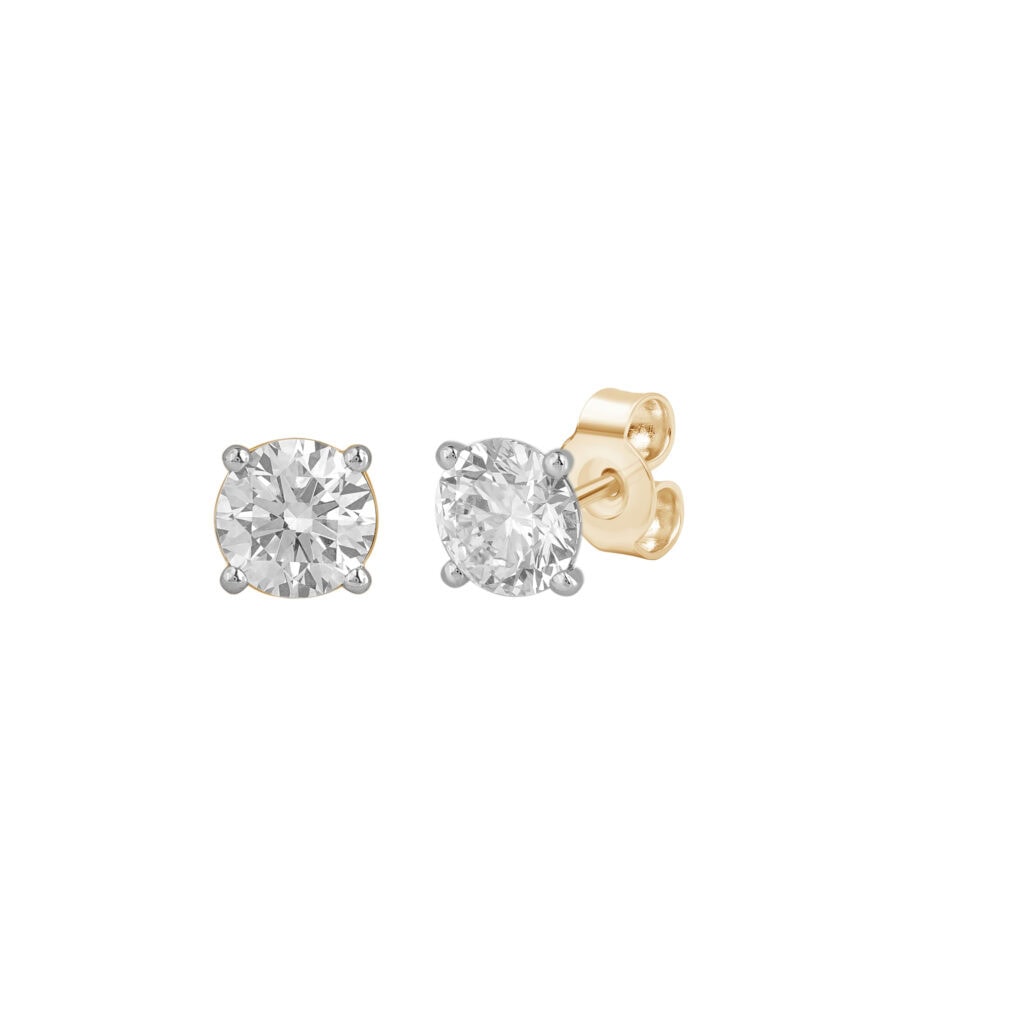 1.07 ct yellow gold diamond earrings “The Iconic”