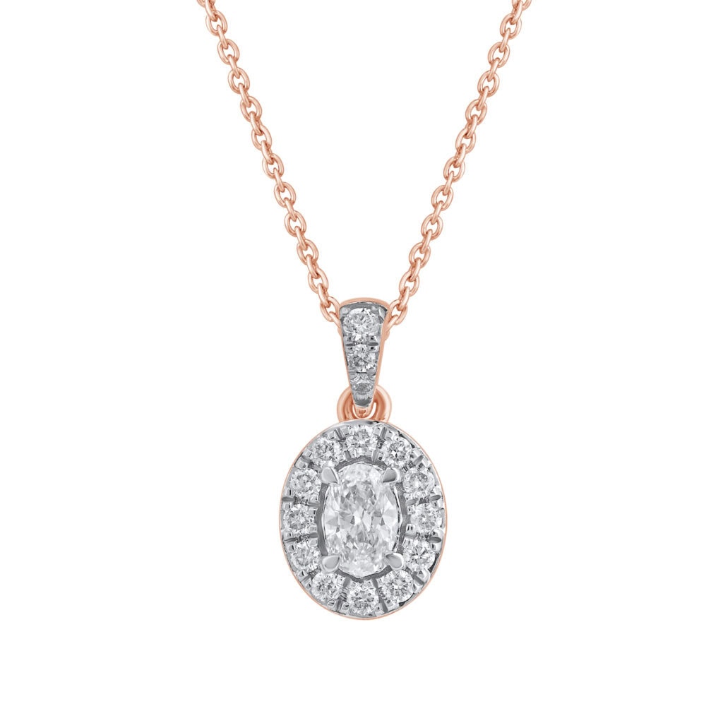 0.24 carat diamond pendant “The Oval”