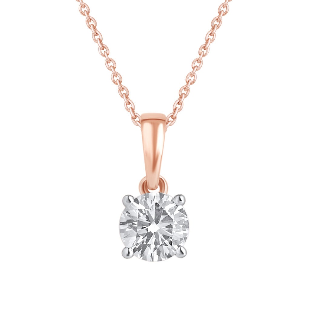 0.43 ct red gold pendant with a diamond “The Iconic”