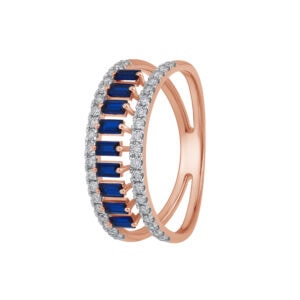 0.75 carat sapphire and diamond ring “The Azure”