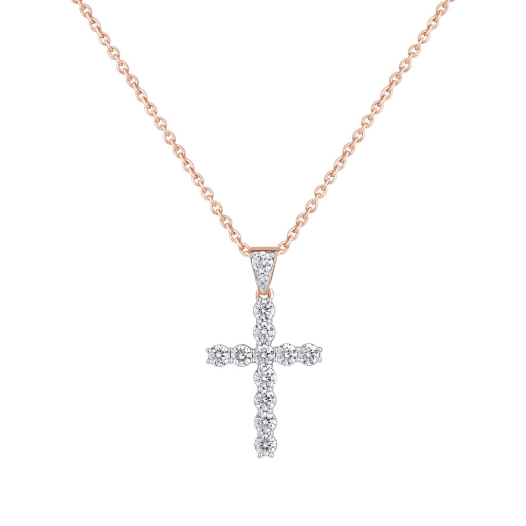 0.98 carat gold diamond cross “The Iconic”