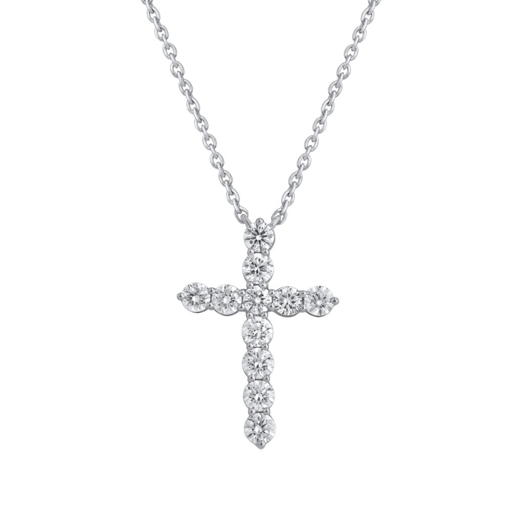 0.52 ct White Gold Diamond Cross Necklace “The Iconic”