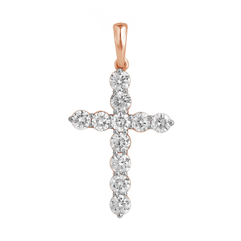 0.54 carat gold diamond cross “The Iconic”