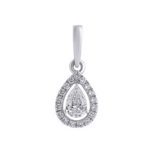 0.34 ct white gold diamond pendant “The Unique”