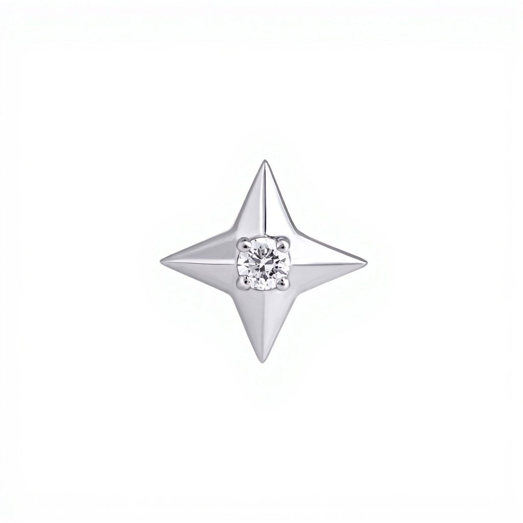 0.06 carat diamond earring “The Solo Star” (sold as a single piece)