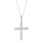 0.72 karato auksinis kryželis su deimantais „The Iconic“