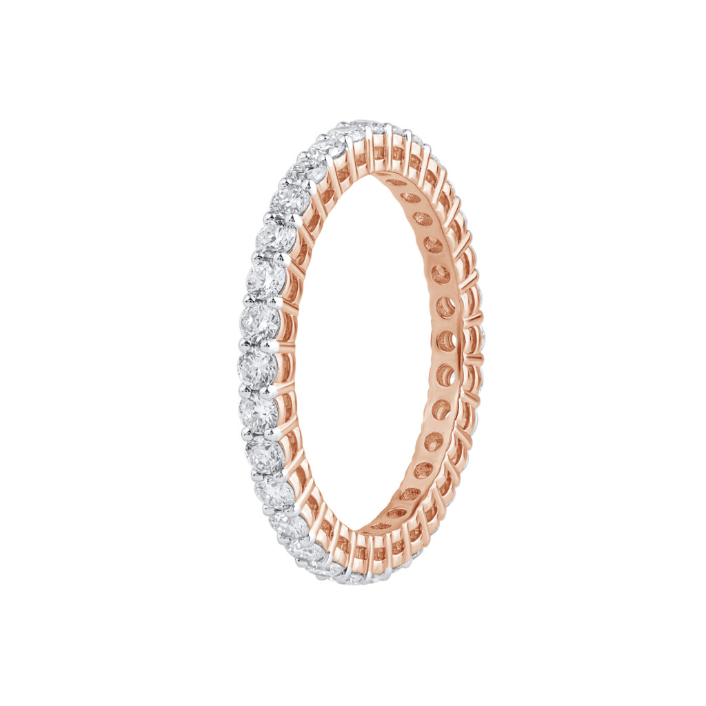 0.95 karato raudono aukso žiedas su deimantu „The Vogue“