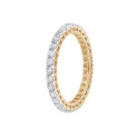 0.95 karato geltono aukso žiedas su deimantu „The Vogue“