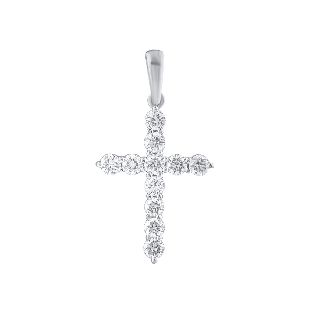 0.31 karato auksinis kryželis su deimantais „The Iconic“