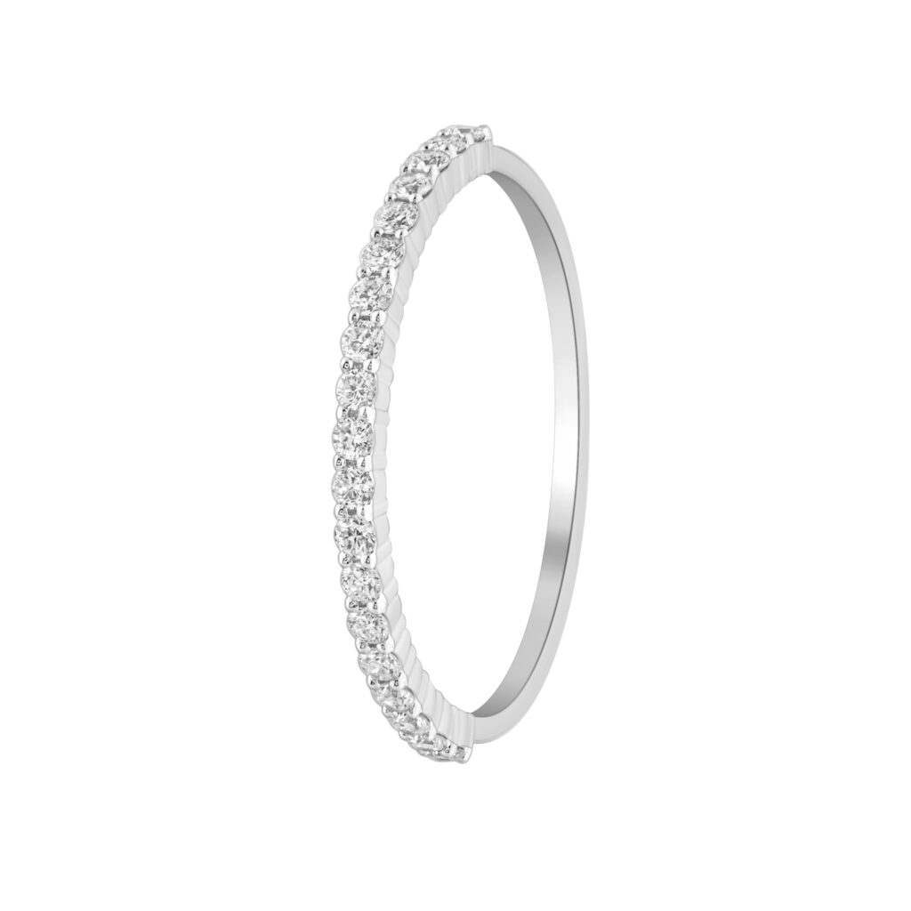 0.23 karato balto aukso žiedas su deimantais „The Vogue“