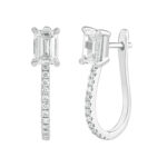 1.30 karato auskarai su deimantais „The The Emerald“