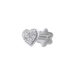0.02 karato piercing auskaras su deimantu „The Heart Petite“